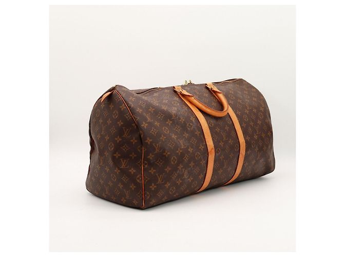 Louis Vuitton Keepall 55 Monogram Castaño Monograma - vista 4