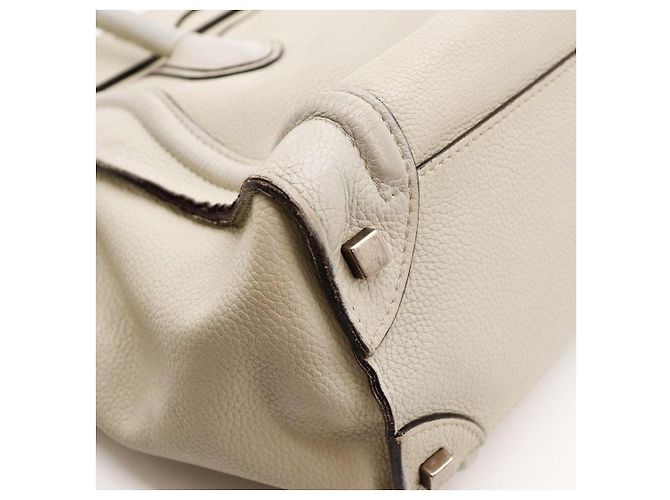 Céline Celine Nano Luggage Borsa Tote Pelle Beige - vista 10