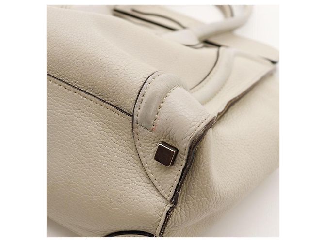 Céline Celine Nano Luggage Borsa Tote Pelle Beige - vista 11