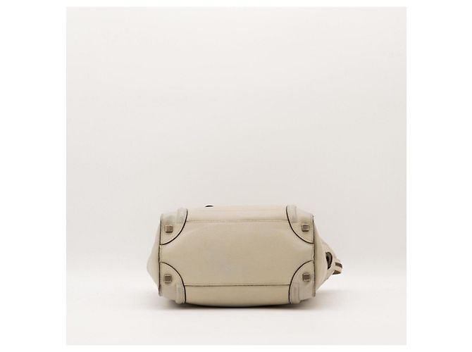 Céline Celine Nano Luggage Borsa Tote Pelle Beige - vista 5