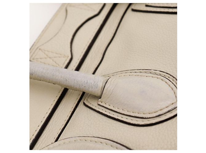 Céline Celine Nano Luggage Borsa Tote Pelle Beige - vista 9