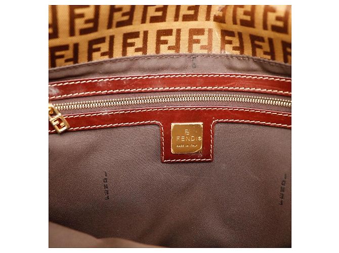 Fendi Borsa Baguette Zucca Monogram Marrone - vista 8