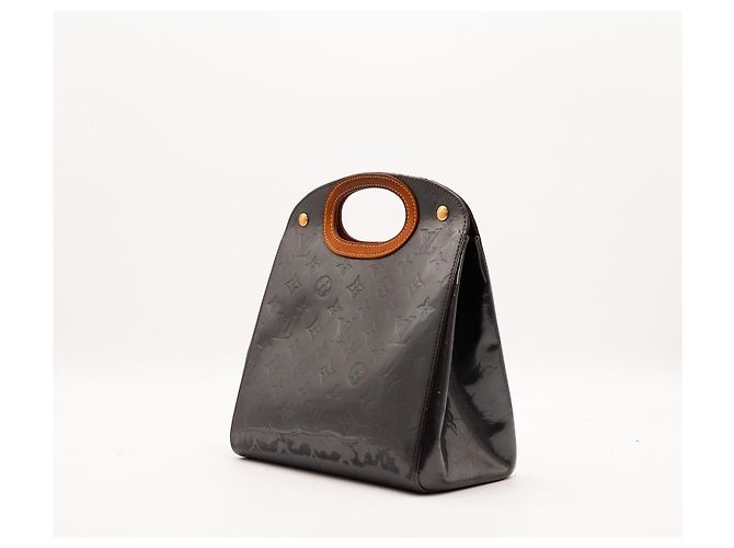 Louis Vuitton Borsa Monogram Vernis Wilshire PM Grigio antracite - vista 3