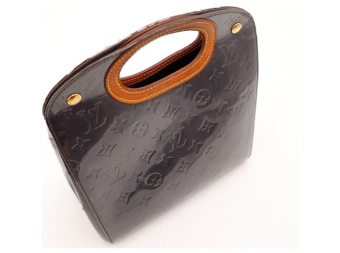 Louis Vuitton Borsa Monogram Vernis Wilshire PM Grigio antracite - vista 6