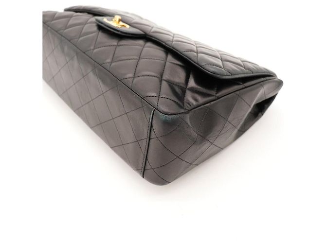 Chanel Classic Flap Medium in pelle d'agnello nera Nero - vista 10
