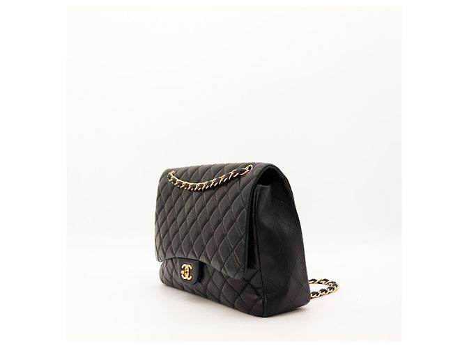 Chanel Classic Flap Medium in pelle d'agnello nera Nero - vista 2