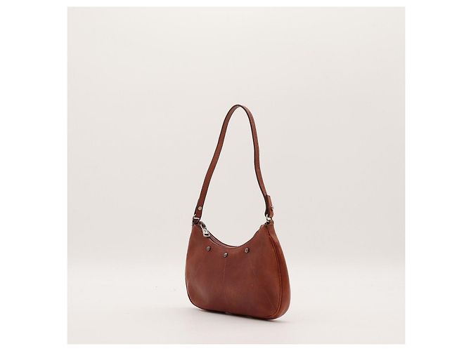 Yves Saint Laurent Borsa a tracolla YSL Monogram Marrone - vista 2