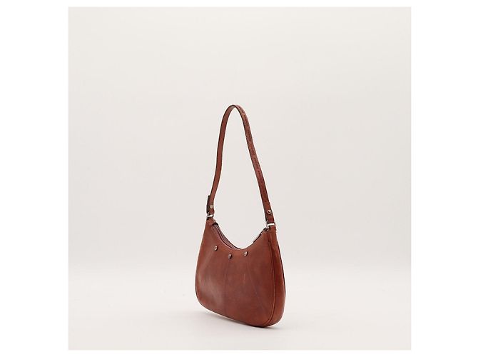 Yves Saint Laurent Borsa a tracolla YSL Monogram Marrone - vista 4