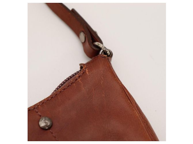 Yves Saint Laurent Borsa a tracolla YSL Monogram Marrone - vista 8