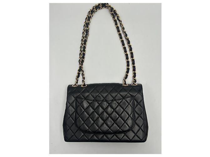 Chanel Vintage Classic Double Flap Maxi CC Lambskin Nero - vista 2