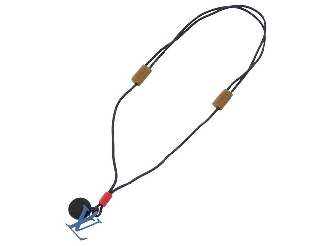 Collana Louis Vuitton Charles OnTheGo Nero Blu - vista 3