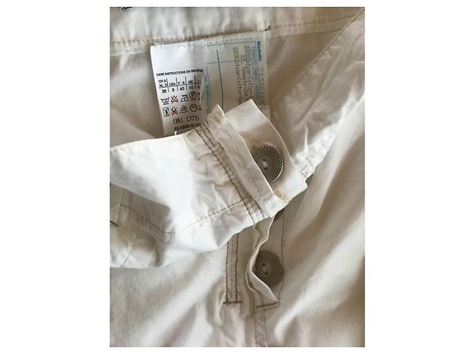Sportmax Code Pantalones Wide Leg de algodón blanco - vista 3