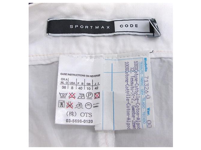Sportmax Code Pantalones Wide Leg de algodón blanco - vista 5