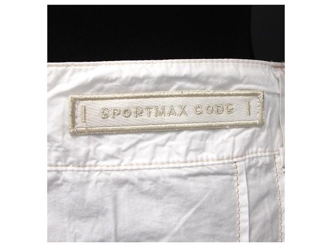 Sportmax Code Pantalones Wide Leg de algodón blanco - vista 7