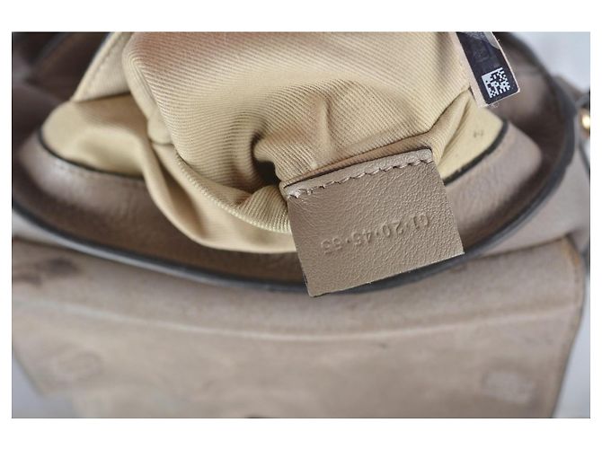 Chloé Faye Piccola Borsa a Tracolla in Pelle - Taupe Gray Beige - vista 14