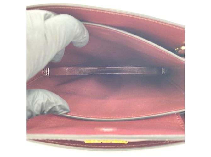 Borsa a tracolla in pelle rossa Prada Rosso - vista 13
