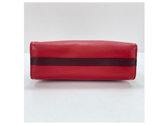 Borsa a tracolla in pelle rossa Prada Rosso - vista 7