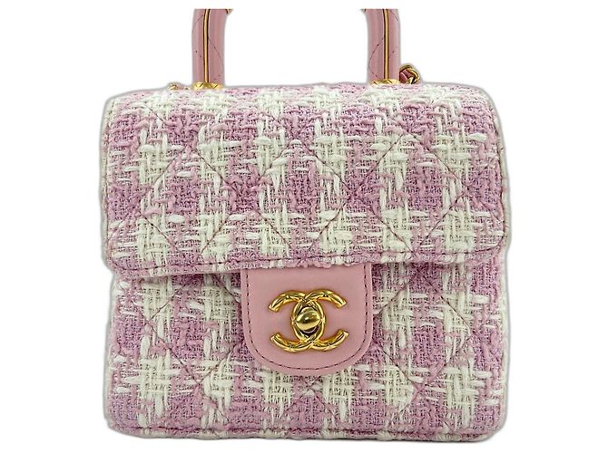 Borsa a Spalla Chanel Matelassé Rosa - vista 2