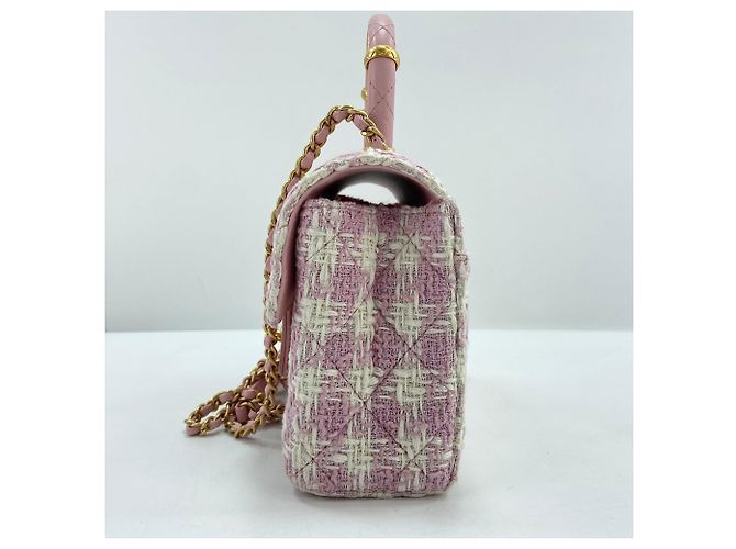 Borsa a Spalla Chanel Matelassé Rosa - vista 5