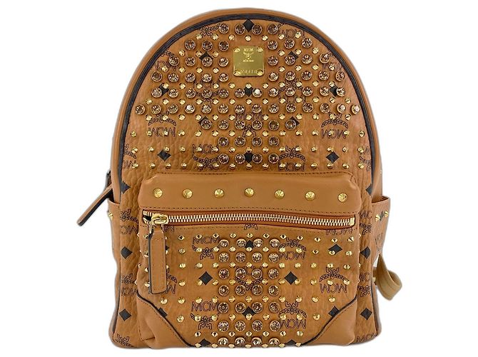 MCM Vitos Monogram Coated Canvas Rucksack Beige - Ansicht 2