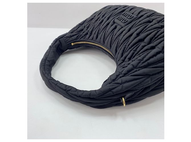 Borsa Miu Miu Wonder Matelassé Nero - vista 10