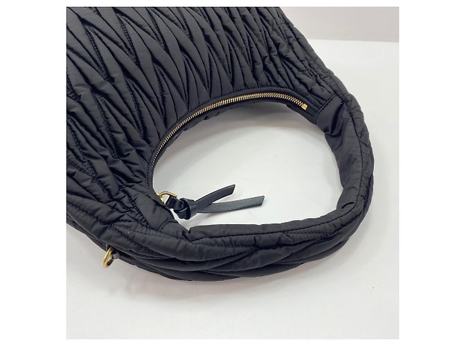 Borsa Miu Miu Wonder Matelassé Nero - vista 11