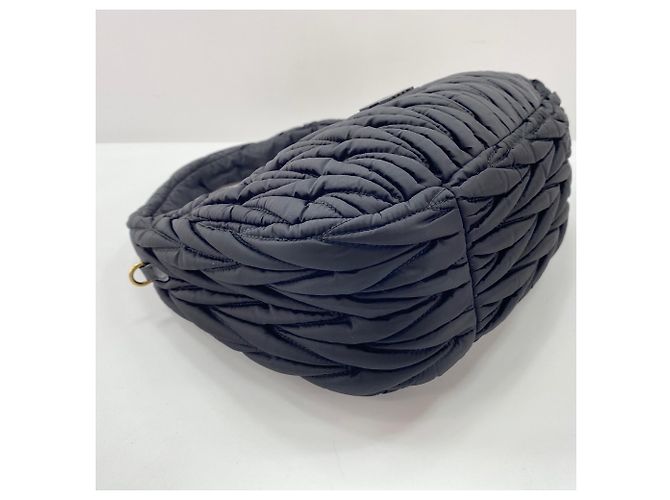 Borsa Miu Miu Wonder Matelassé Nero - vista 8