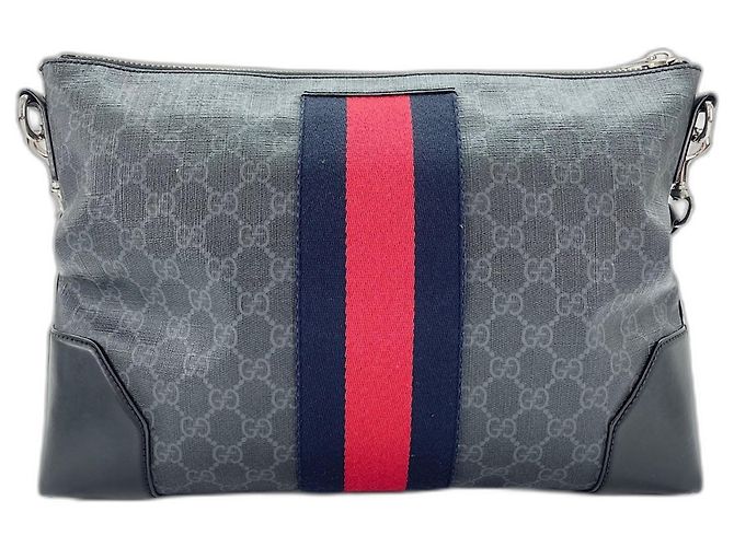 Gucci Web Stripe Schultertasche Schwarz - Ansicht 3