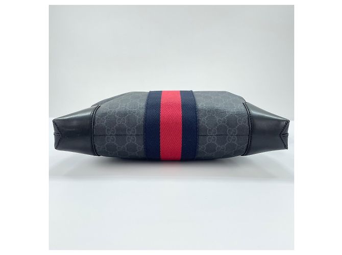 Gucci Web Stripe Schultertasche Schwarz - Ansicht 7