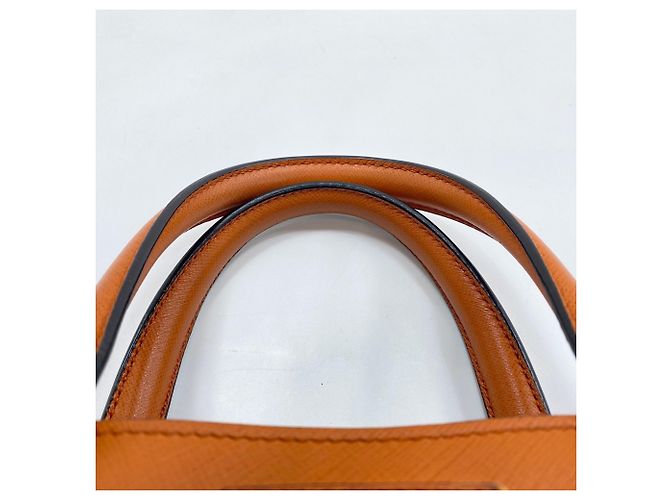 Borsa a 2 modi in pelle arancione Prada - vista 11
