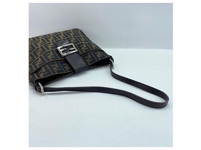Borsa a Spalla Fendi Zucca Marrone - vista 10