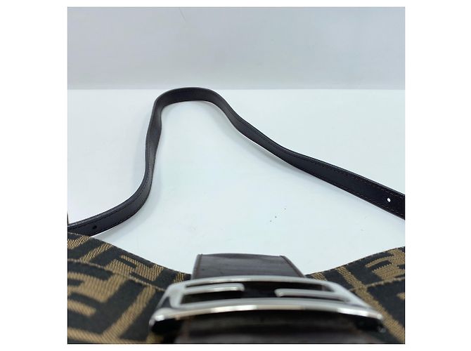 Borsa a Spalla Fendi Zucca Marrone - vista 11