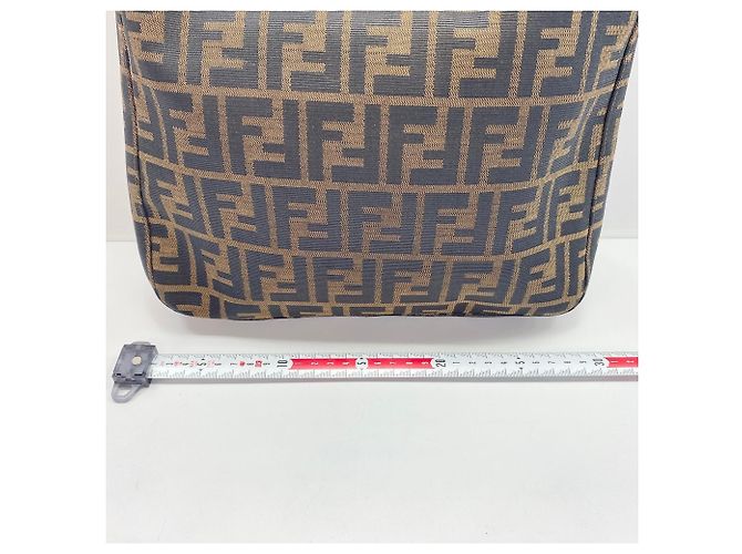 Borsa a Spalla Fendi Zucca Marrone - vista 4
