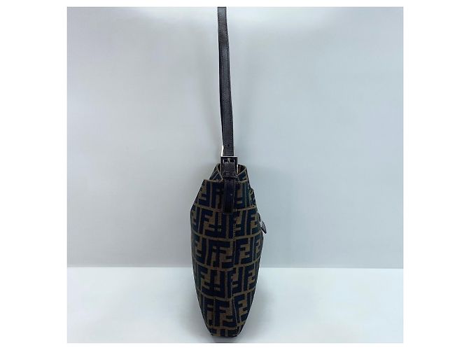 Borsa a Spalla Fendi Zucca Marrone - vista 5