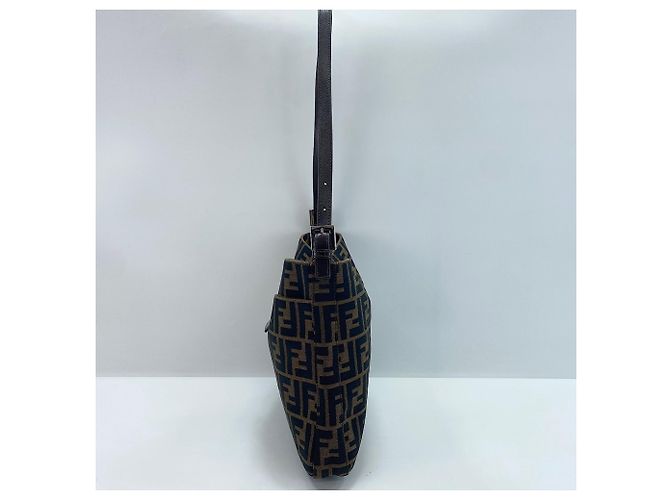 Borsa a Spalla Fendi Zucca Marrone - vista 6