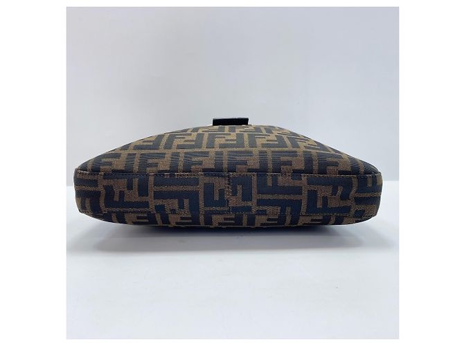 Borsa a Spalla Fendi Zucca Marrone - vista 7