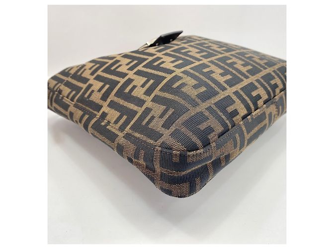 Borsa a Spalla Fendi Zucca Marrone - vista 8