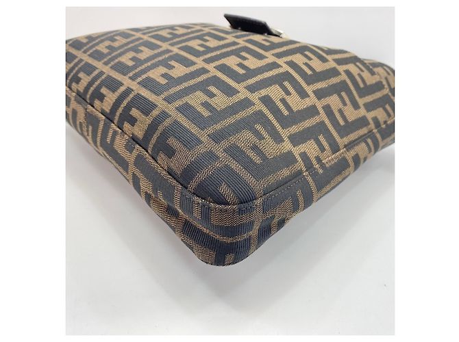 Borsa a Spalla Fendi Zucca Marrone - vista 9