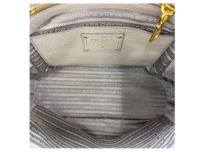 Borsa Tote Prada Vitello Daino Marrone - vista 11