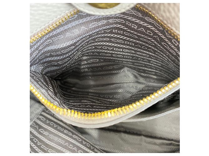 Borsa Tote Prada Vitello Daino Marrone - vista 12