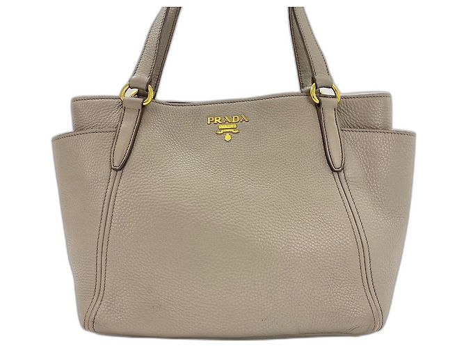 Borsa Tote Prada Vitello Daino Marrone - vista 2