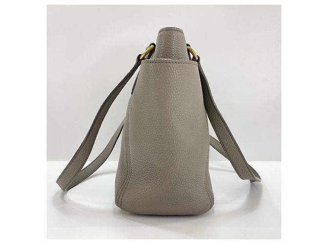 Borsa Tote Prada Vitello Daino Marrone - vista 5