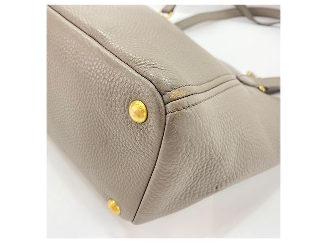 Borsa Tote Prada Vitello Daino Marrone - vista 8