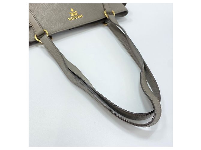 Borsa Tote Prada Vitello Daino Marrone - vista 9