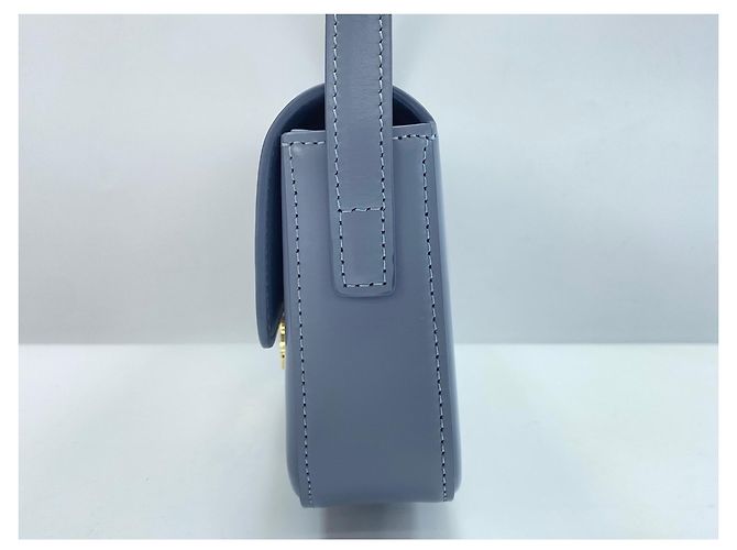 Céline Borsa a tracolla in pelle blu Celine - vista 4
