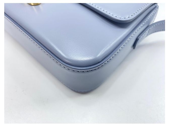 Céline Borsa a tracolla in pelle blu Celine - vista 8