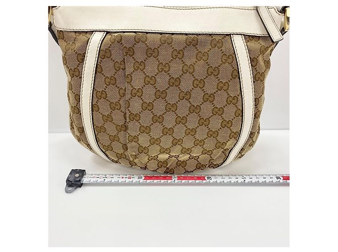 Borsa a Spalla Gucci Abbey Line - Beige - vista 4