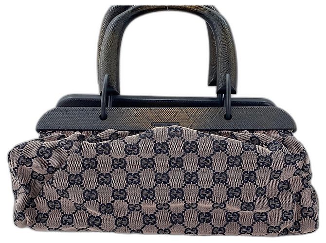 Borsa Gucci con manico in legno rosa - vista 2