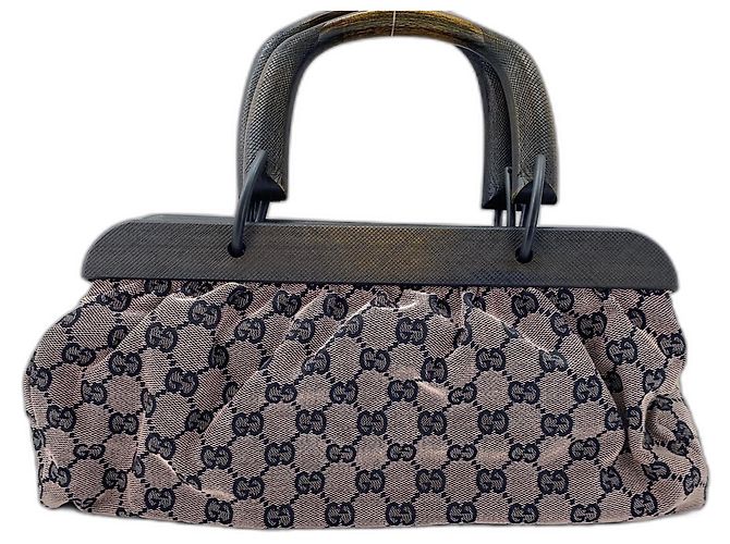 Borsa Gucci con manico in legno rosa - vista 3
