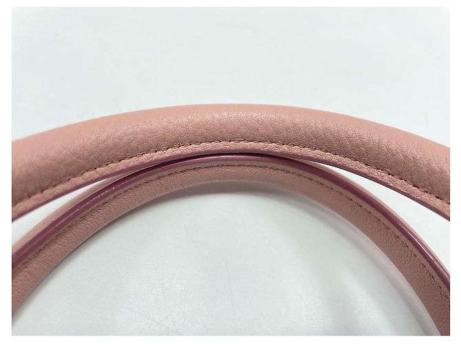 Borsa weekend in pelle rosa MCM - vista 10